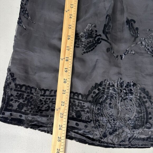Anthropologie Meadow Rue Top Small Fanya Black Velvet Burnout Whimsigoth - Picture 8 of 11